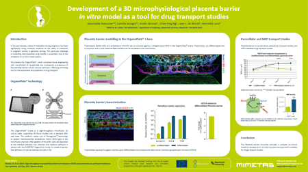 Poster Development of a 3D microphysiological placenta barrier in vitro model as a tool for drug transport studies